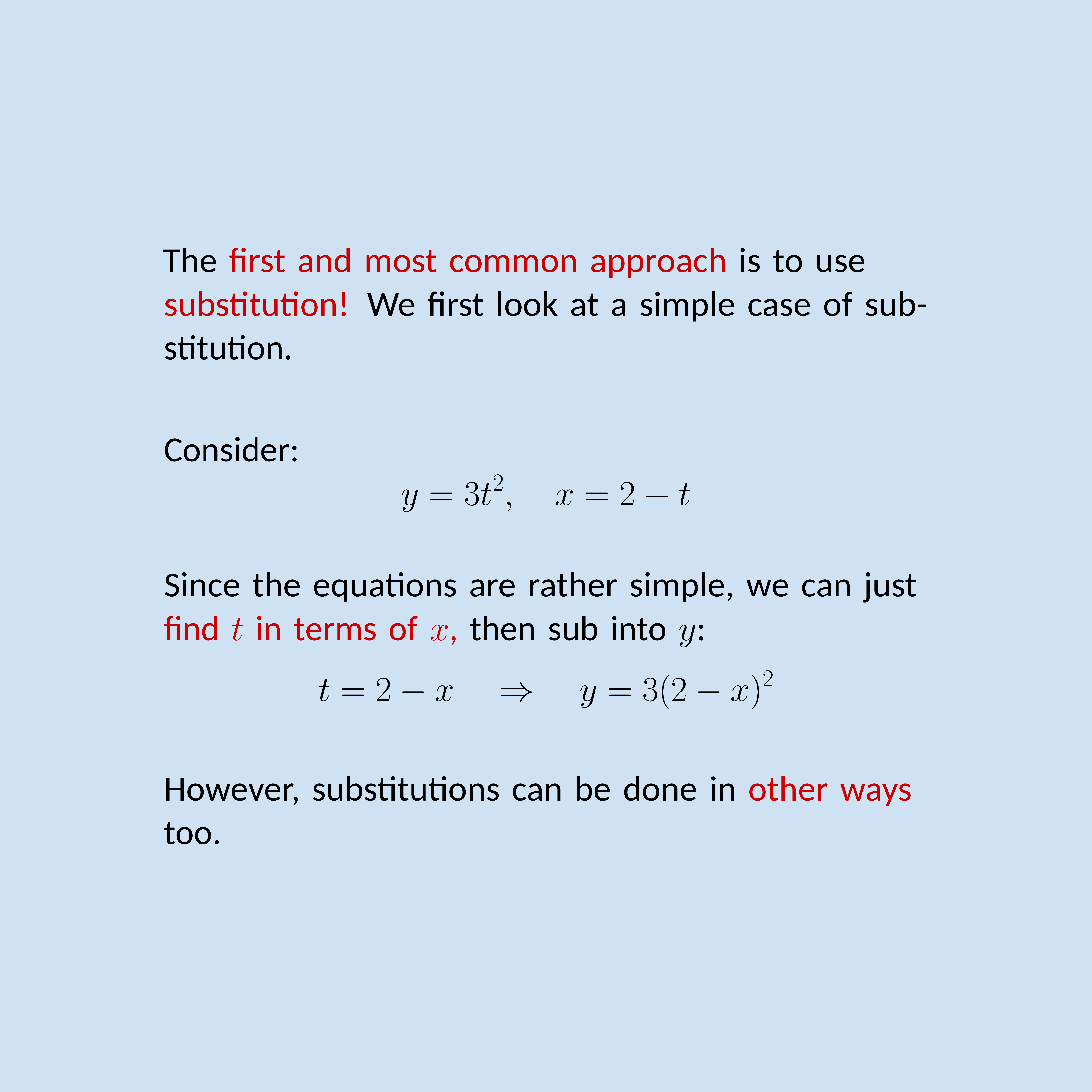 Manipulating Parametric Equations - Page 3