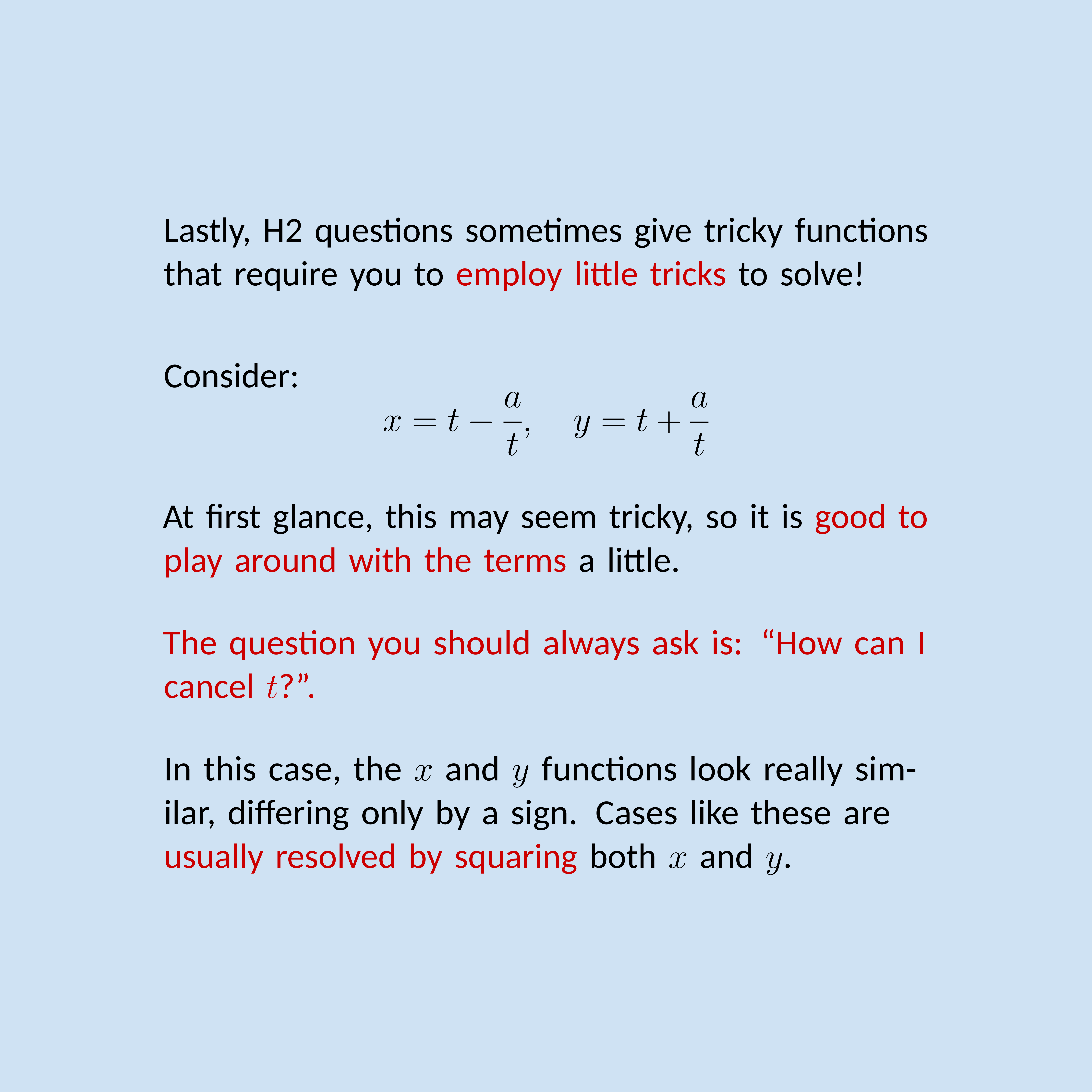 Manipulating Parametric Equations - Page 6