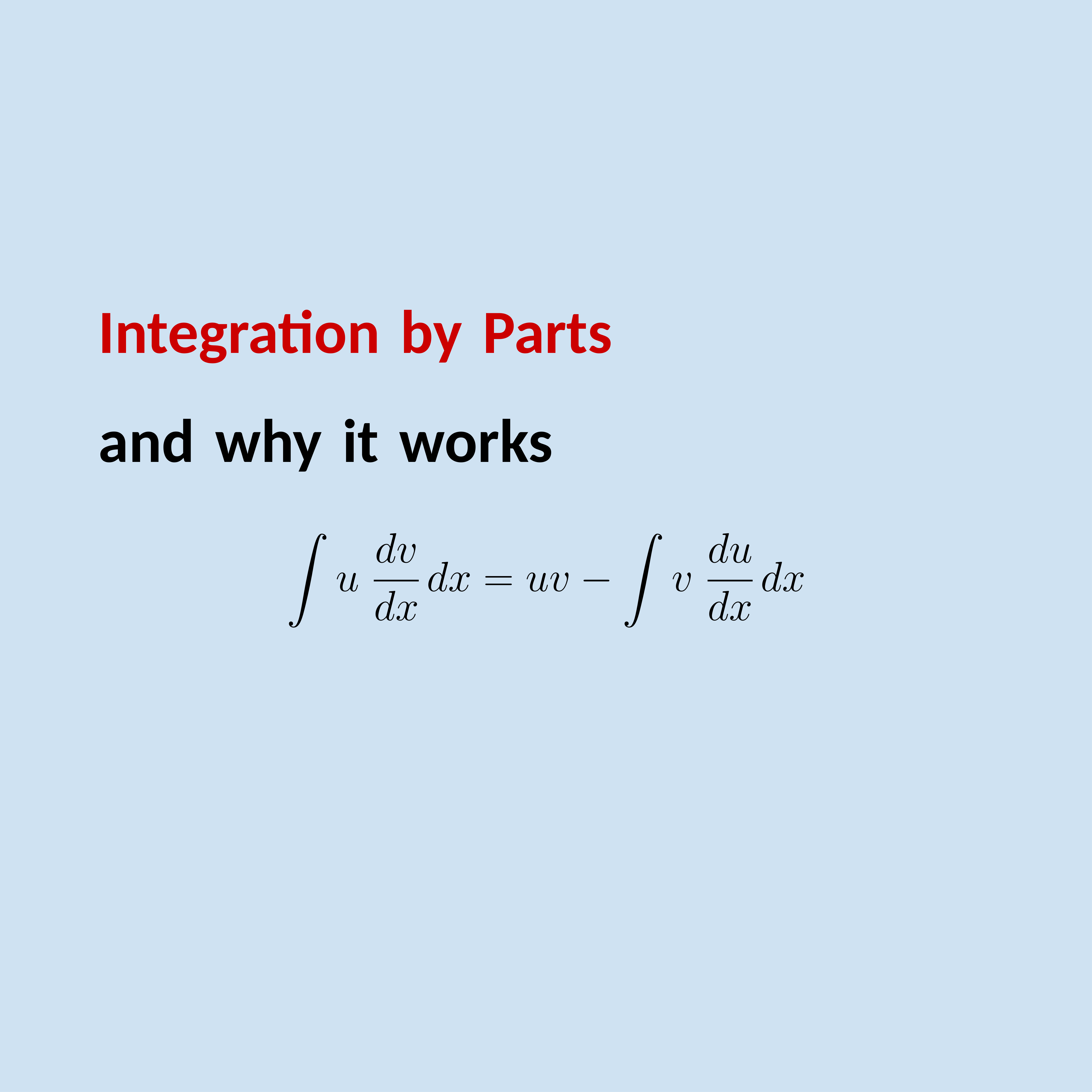 Integration by parts